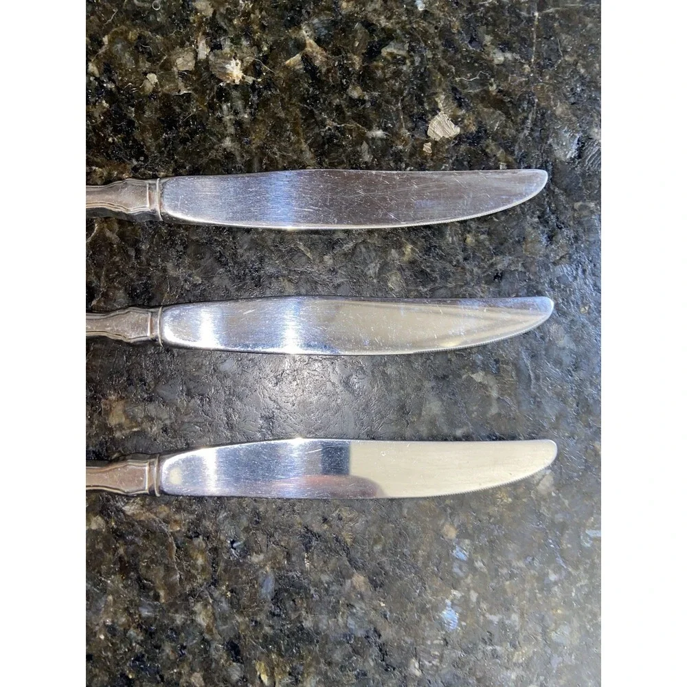 3 Oneida VALERIE Stainless Distinction Deluxe Satin & Glossy Knife Knives